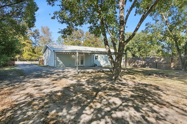 exterior space with french doors