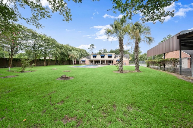 1280 Cherokee Ln, Beaumont, TX 77702 - fenced backyard with a pool