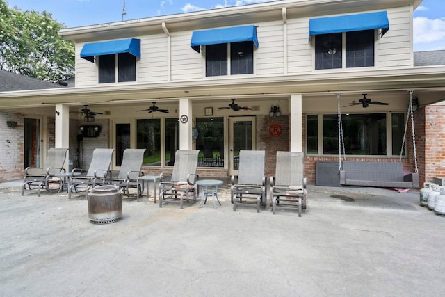 1280 Cherokee Ln, Beaumont, TX 77702 - view of patio / terrace featuring a ceiling fan