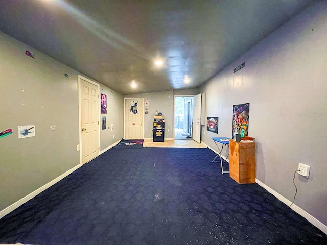 interior space with carpet flooring