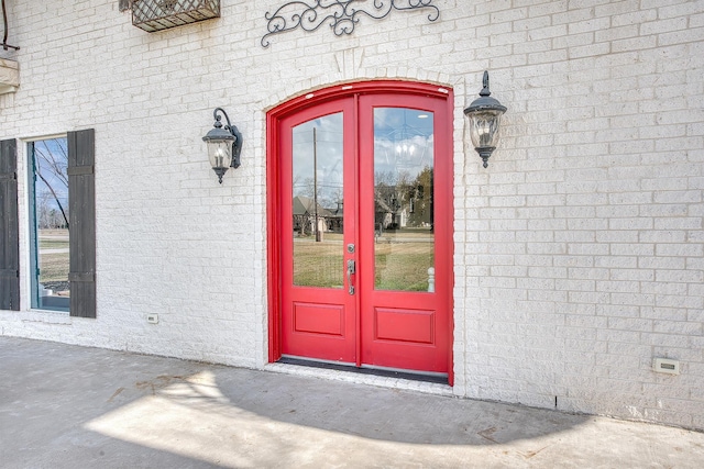 entrance to property with french doors