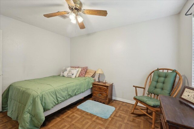 595 Blanton Pl, Beaumont, TX 77707 - bedroom with a ceiling fan and baseboards