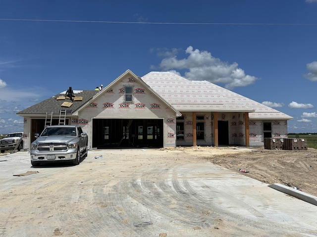 view of unfinished property