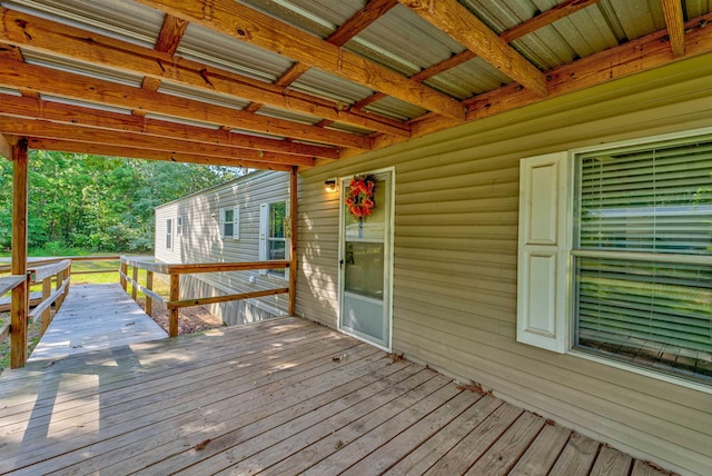 view of wooden terrace