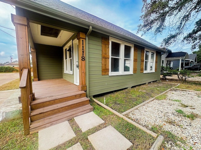 exterior space with a porch