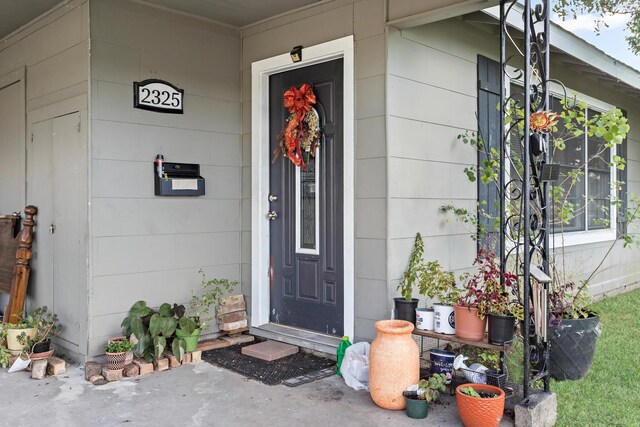 view of doorway to property