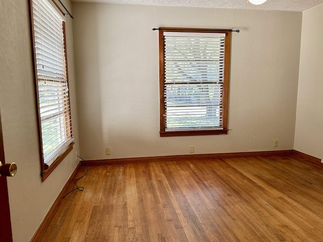 unfurnished room featuring light wood-type flooring