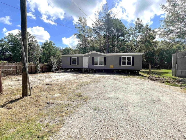 view of manufactured / mobile home