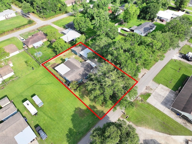 5269 Fairview Dr, Orange, TX 77630 - aerial view of residential area featuring property boundaries highlighted