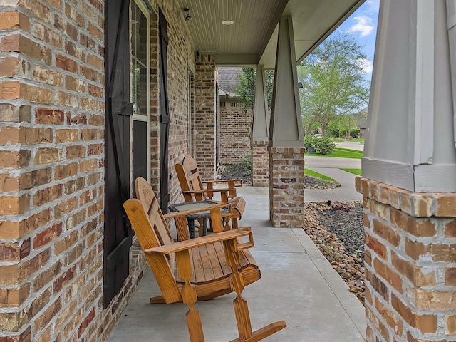 view of patio featuring covered porch