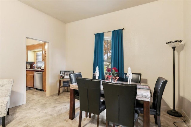 view of dining area