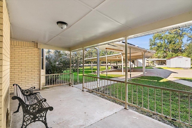 view of patio with a porch