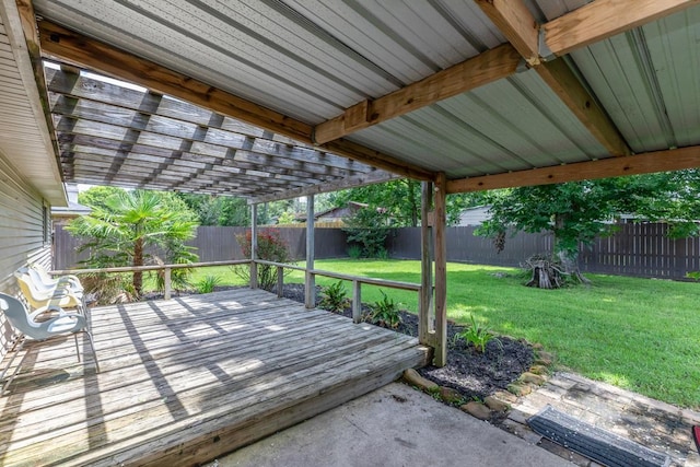 5780 Kristin Ln, Beaumont, TX 77713 - wooden deck featuring a fenced backyard