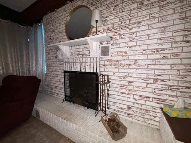 885 E Fm 1943 E, Warren, TX 77664 - detailed view of a brick fireplace