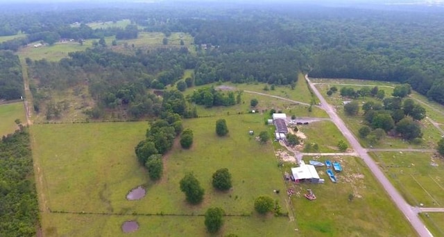 bird's eye view with a rural view