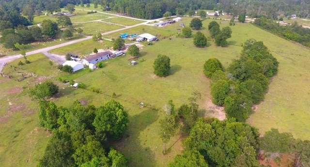 aerial view with a rural view