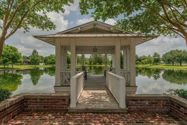 7705 Savannah St, Beaumont, TX 77707 - dock with a gazebo and a water view