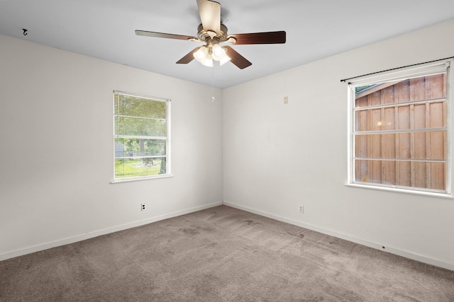 305 White Oak Trl, Bridge City, TX 77611 - unfurnished room with carpet floors, a ceiling fan, and baseboards