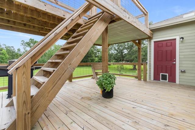 451 Lene Ln, Beaumont, TX 77705 - view of wooden deck