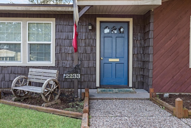 view of doorway to property