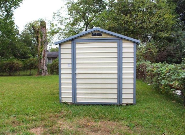 view of shed