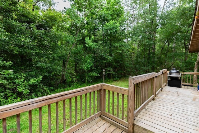 410 Creekwood St, Vidor, TX 77662 - deck with a yard and a grill