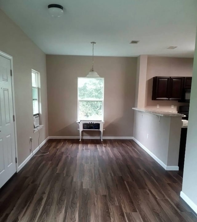 interior space featuring dark hardwood / wood-style floors