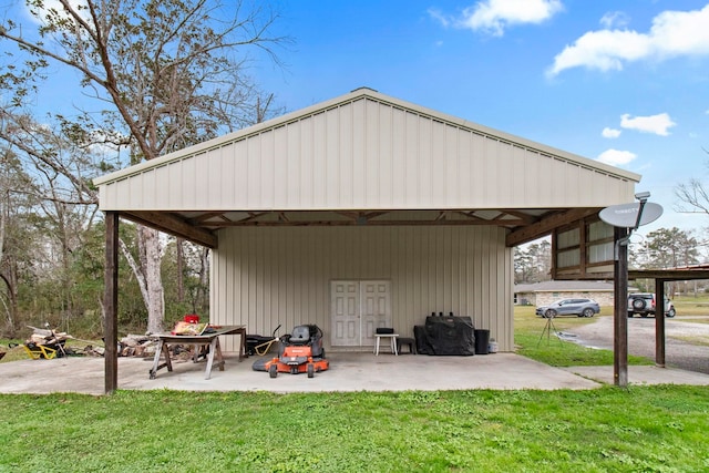 exterior space with a carport