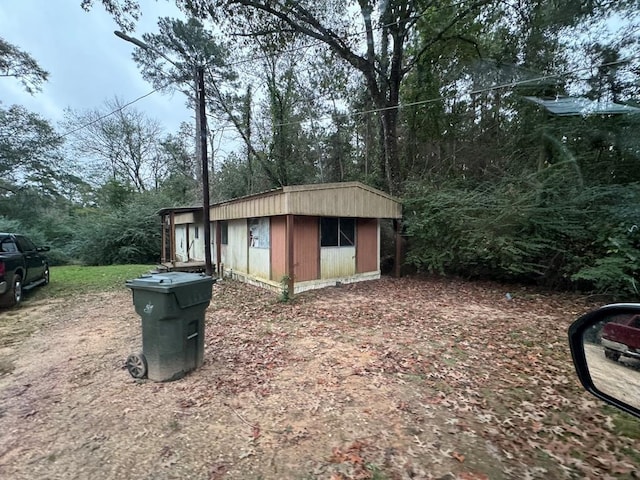 view of shed
