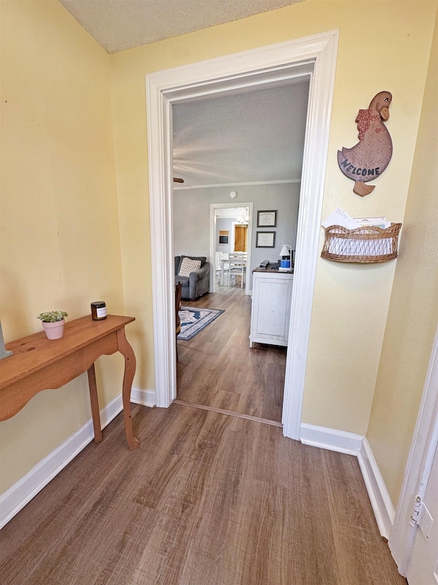 330 Avenue E Ave E, Port Neches, TX 77651 - hall featuring wood finished floors and a textured ceiling