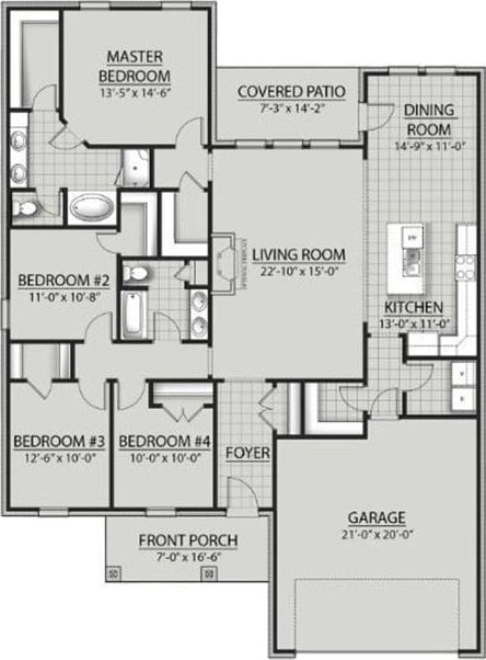 1335 Little Cypress Loop, Orange, TX 77632 - floor plan