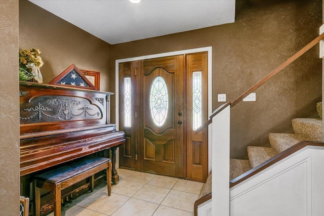 view of tiled foyer