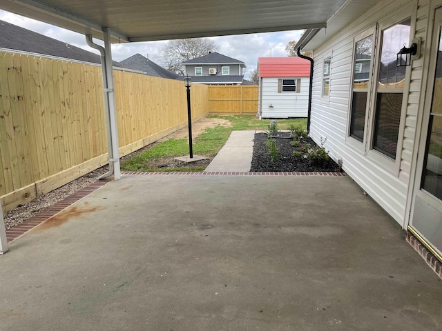 view of patio / terrace featuring a fenced backyard