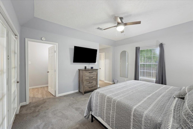 11503 Davidson Rd, Beaumont, TX 77705 - bedroom featuring light carpet and ceiling fan