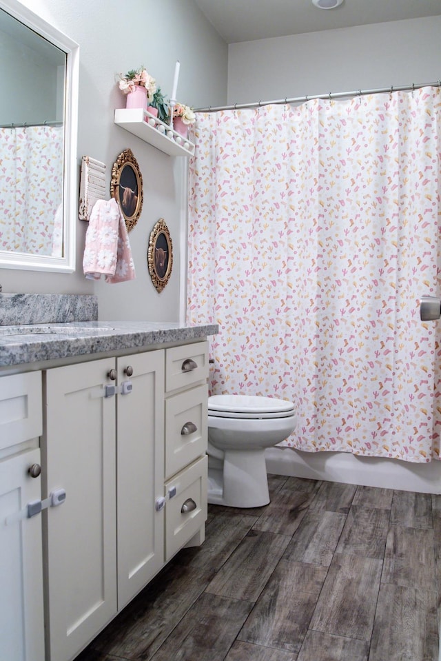 bathroom with toilet and vanity