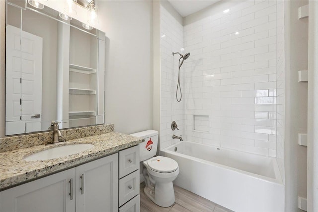 3730 Loblolly Trl, Beaumont, TX 77713 - full bath featuring vanity, toilet, and shower / tub combination