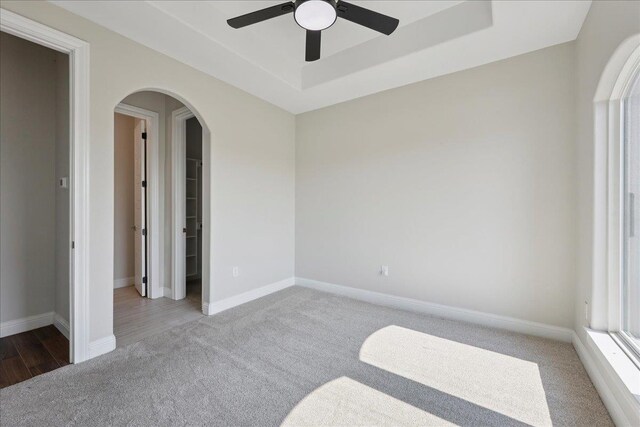 3730 Loblolly Trl, Beaumont, TX 77713 - hallway featuring recessed lighting, wood finished floors, an upstairs landing, arched walkways, and baseboards