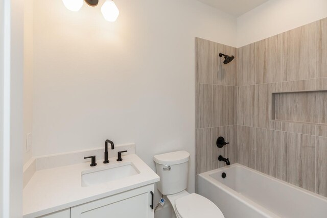 3580 Lily Ln, Beaumont, TX 77713 - full bathroom with toilet, tub / shower combination, and vanity