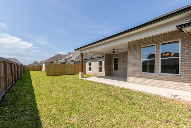 3580 Lily Ln, Beaumont, TX 77713 - view of yard with a ceiling fan and a patio