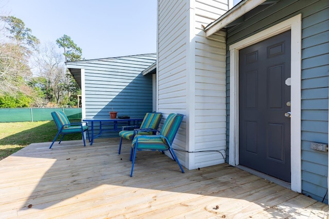 view of wooden deck