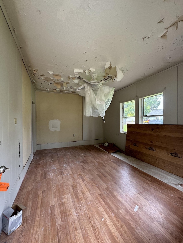 spare room with light hardwood / wood-style floors