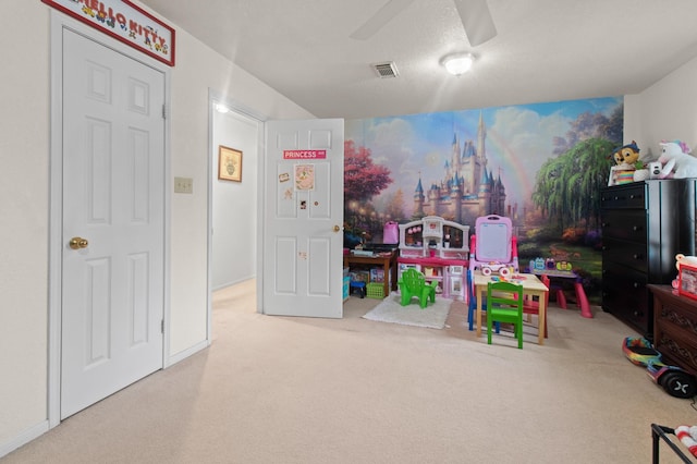 304 Whipoorwill Dr, Silsbee, TX 77656 - game room with carpet floors and a ceiling fan