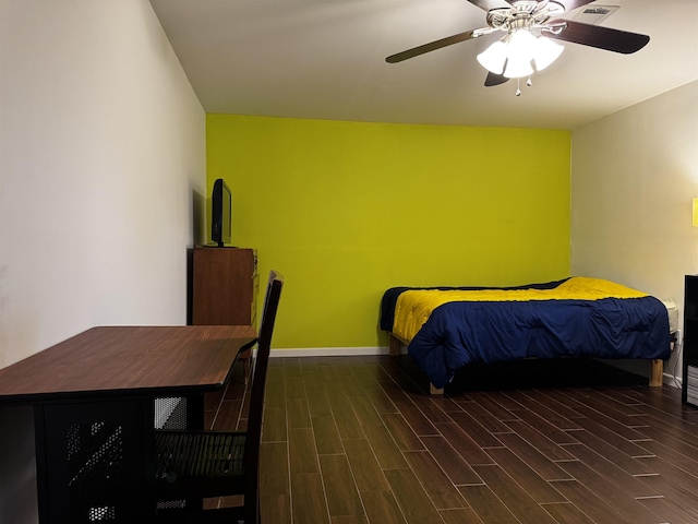 2940 36th St, Port Arthur, TX 77642 - bedroom with wood finished floors and a ceiling fan