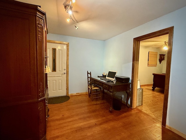 2940 36th St, Port Arthur, TX 77642 - office featuring light wood finished floors and a ceiling fan