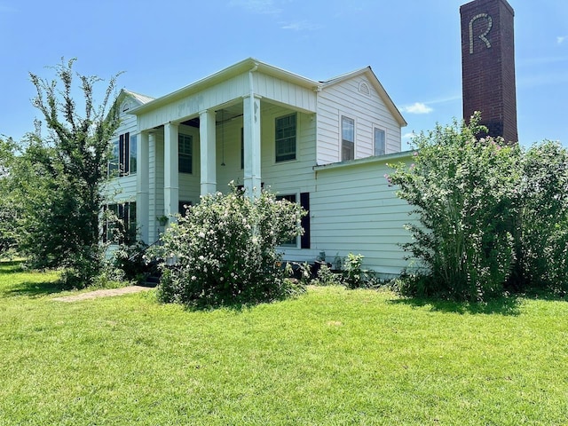 exterior space featuring a yard