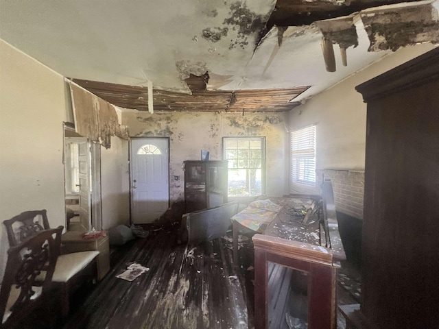 miscellaneous room with wood-type flooring