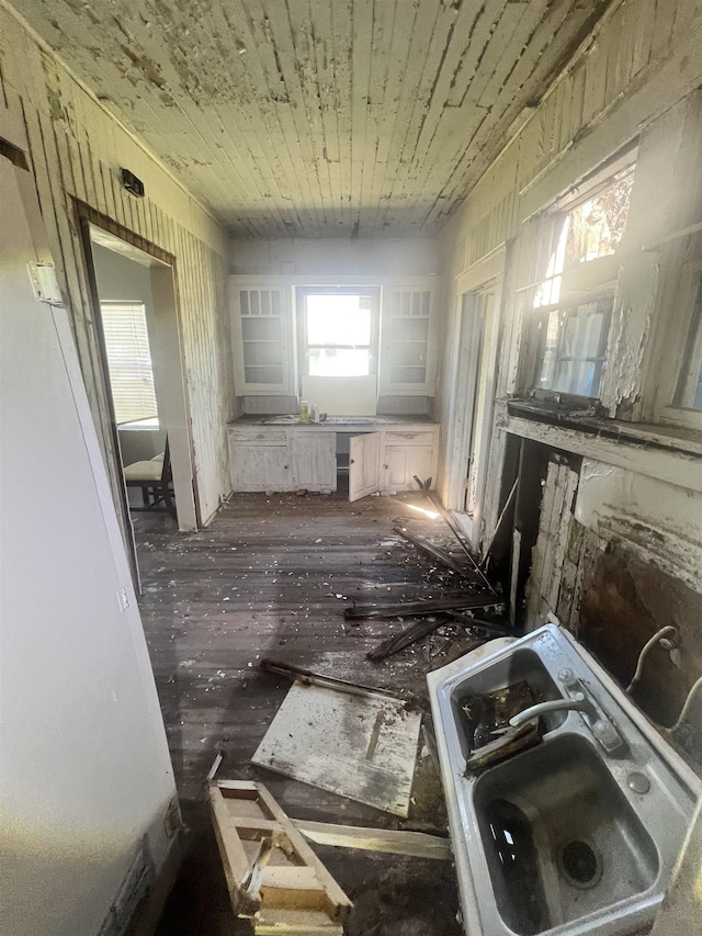 miscellaneous room featuring wood ceiling