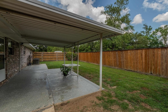 view of patio / terrace featuring central AC