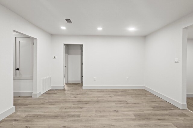 3266 Brent Dr, Orange, TX 77632 - spare room featuring recessed lighting, light wood finished floors, and baseboards