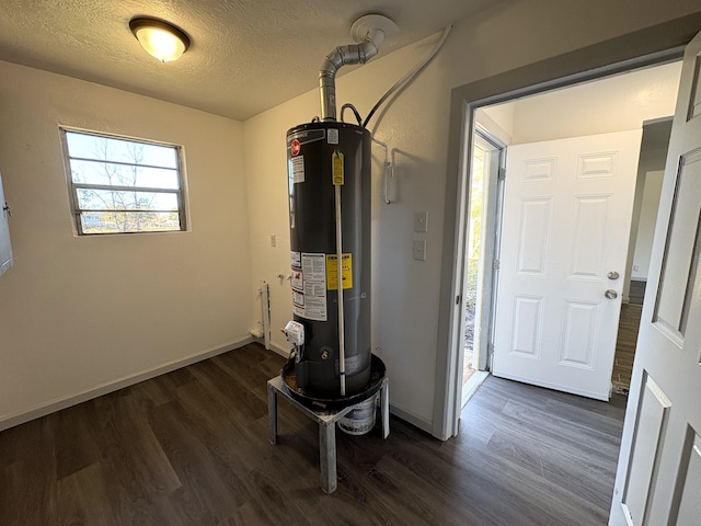 utility room with gas water heater